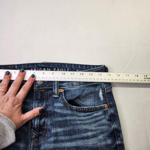 American Eagle Distressed Skinny Jeans, Size 28x28 - Picture 9 of 11